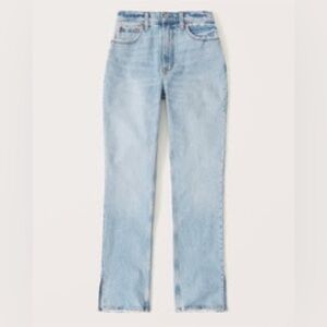 Abercrombie & Fitch | Curve Love 90s High Rise Straight Jean w Split Hem
